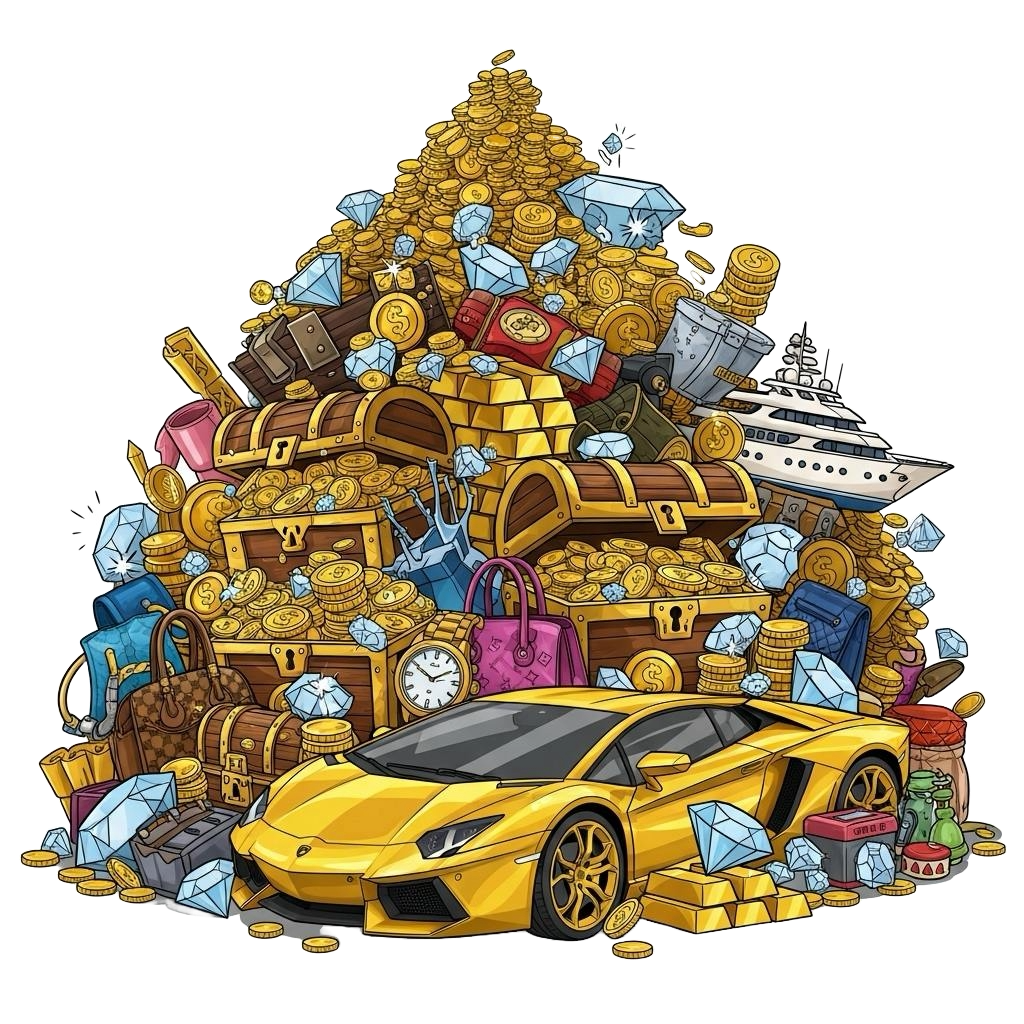A massive pile of treasure